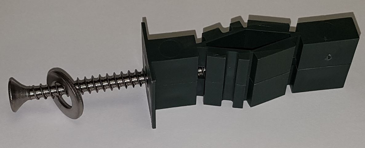 Spaltenanker Ferkel 75 mm (grün), aus Kunststoff