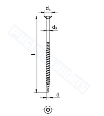 Spaxschr. Senkk. FUSA-FAST 4,5 x 40/25 TX25, blau verz.