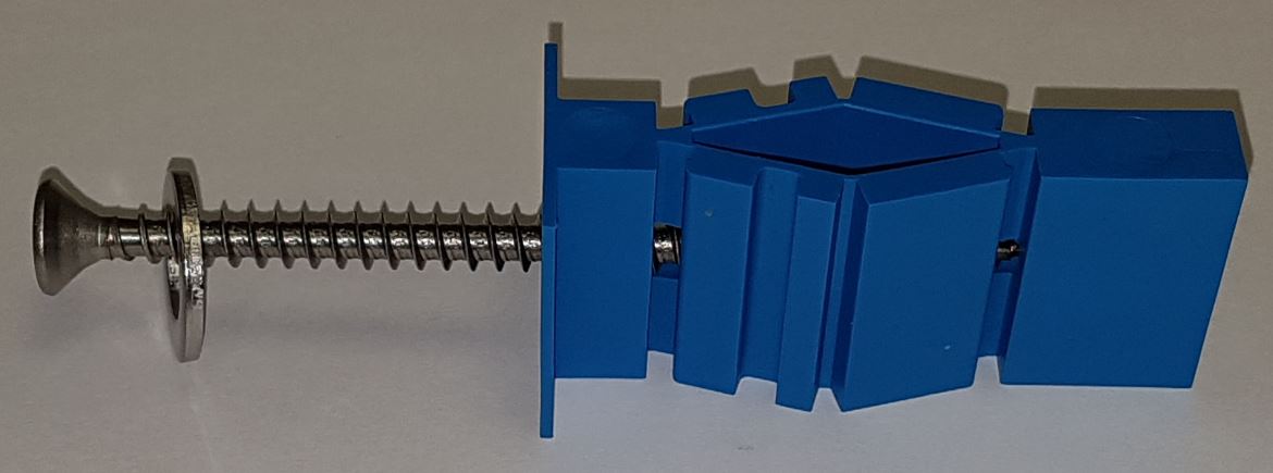 Spaltenanker Ferkel 68 mm (blau), aus Kunststoff