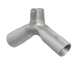 Edelstahlrohr  Adapter ½", 2x IG, Abstand 100 mm.