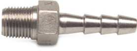 Schlauchtülle mit Sechskant Edelstahl 316, 1½" IG x 40 mm Schlauchtülle